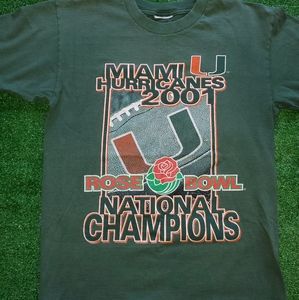 2001 Miami Hurricanes National Champions Size Med